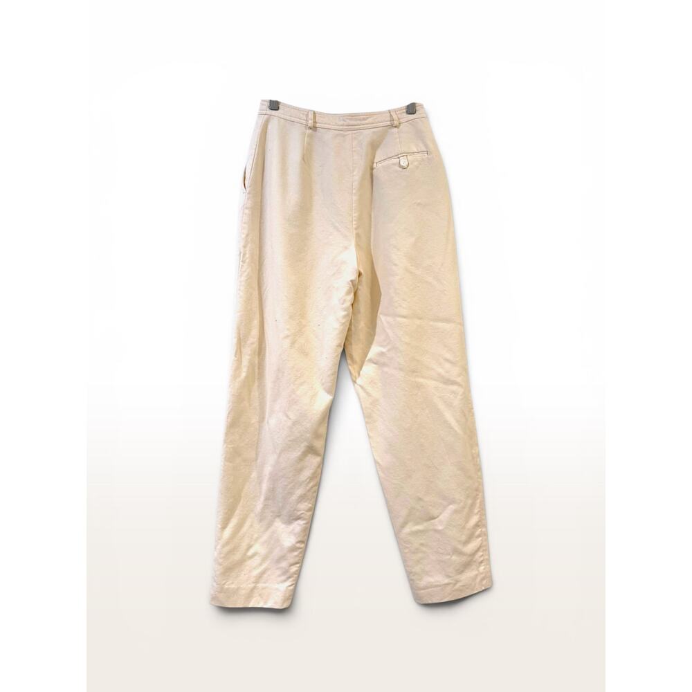 LIZ CLAIBORNE COLLECTION Vintage 100% Wool Cream Tapered Trouser Size 6 EUC - Picture 4 of 6